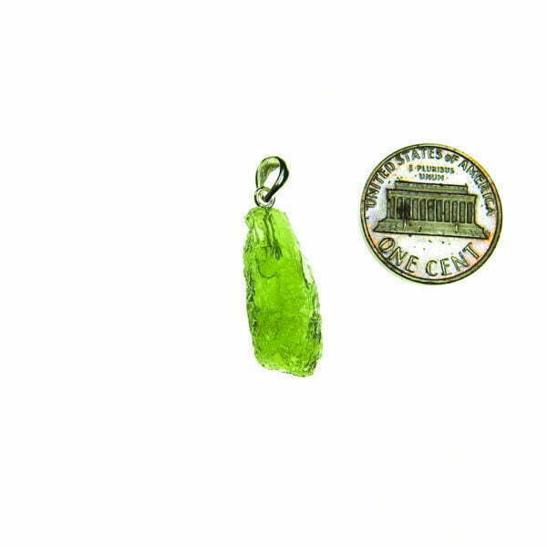 Vibrant green Certified Moldavite Pendant