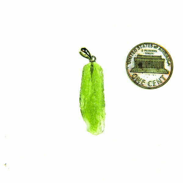 Vibrant green Moldavite pendant with CERTIFICATE