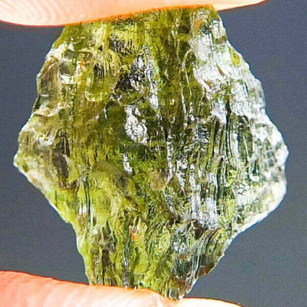 Moldavite (Moldaviet) with Olive green color