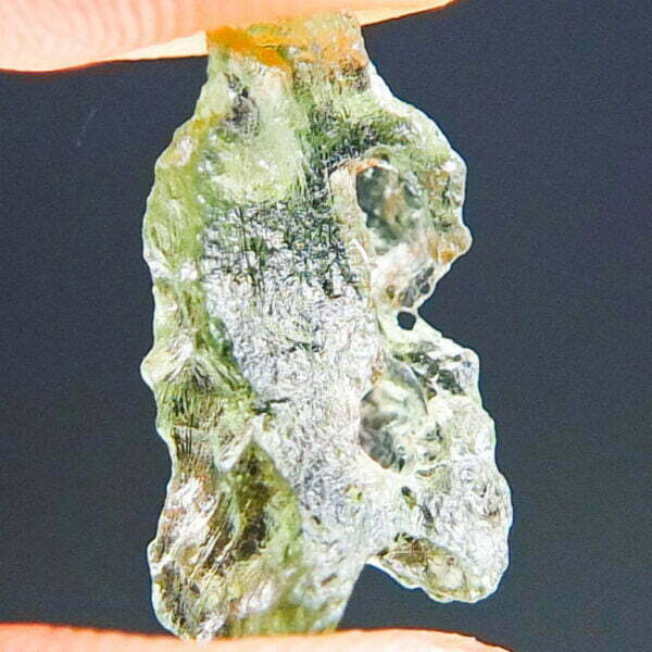 Small Moldavite with natural hole