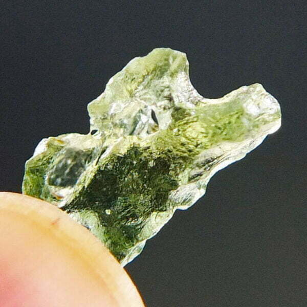 Small Moldavite with natural hole