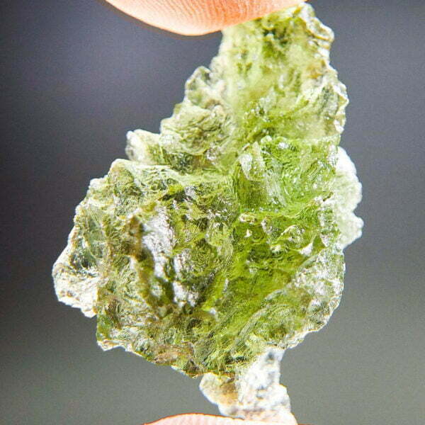 Excellent Moldavite - Hedgehog from Besednice - with CERTIFICATE