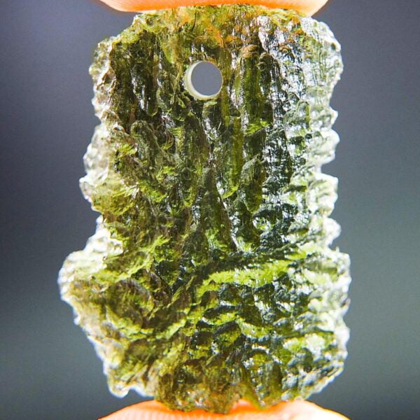 Drilled Moldavite with CERTIFICATE - quality A+/++