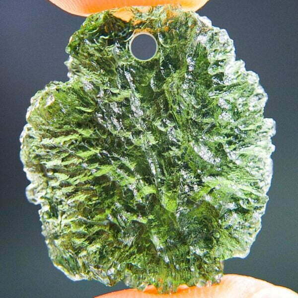 Certified Drilled Moldavite - quality A+/++