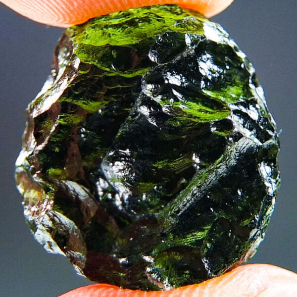 Moldavite with CERTIFICATE - Boulder shape - Glossy - quality A+/++