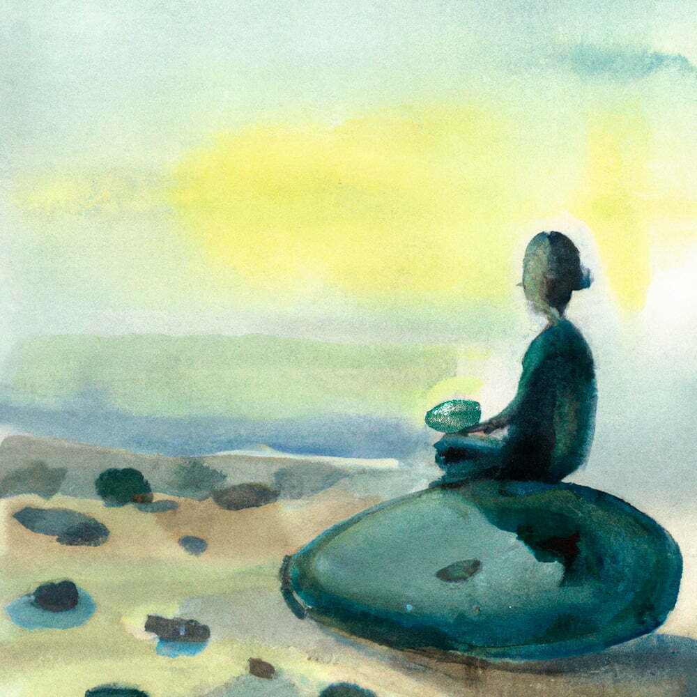 Meditation with moldavite