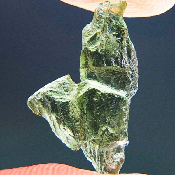 Moldavite - Uncommon shape - Vibrant green