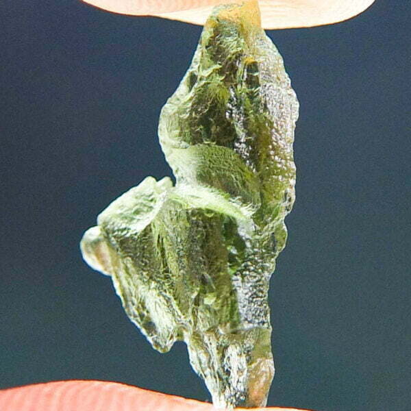 Moldavite - Uncommon shape - Vibrant green