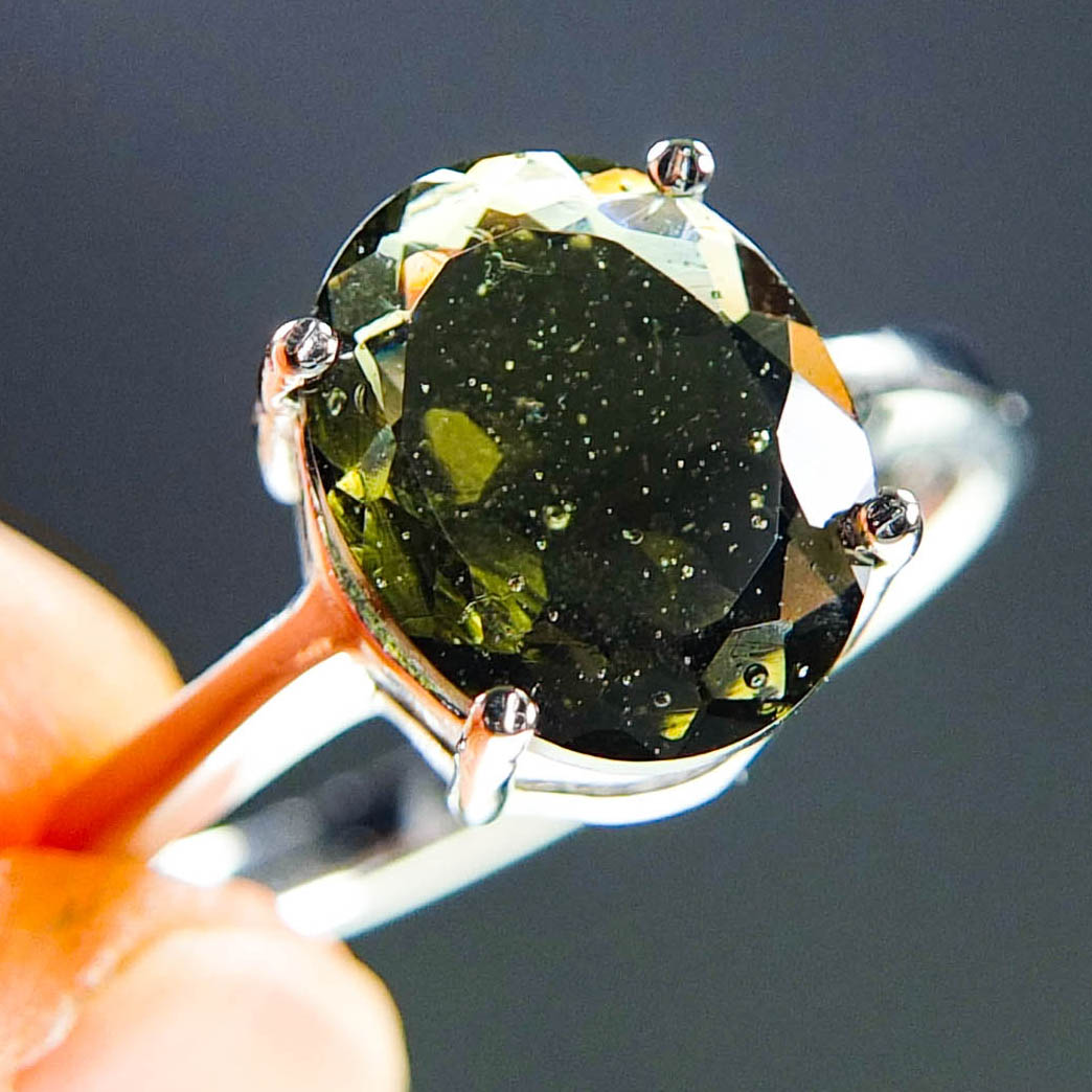 Ring - Moldavite + Silver - Certified
