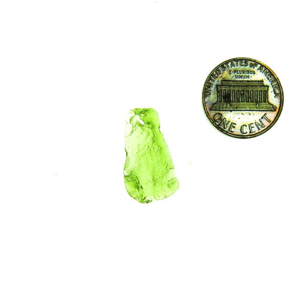 Vibrant green Drilled Moldavite - Certified