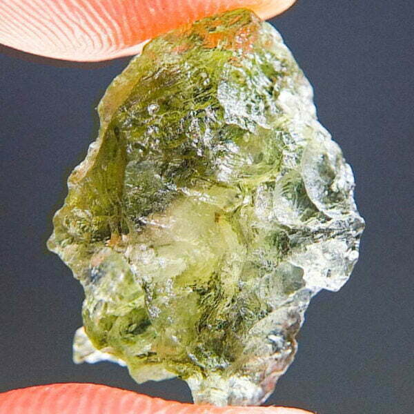 Moldavite with natural hole - Uncommon shape
