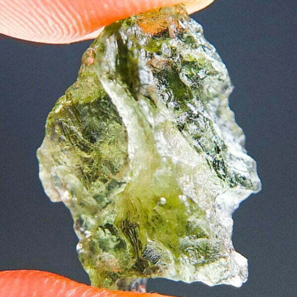 Moldavite with natural hole - Uncommon shape