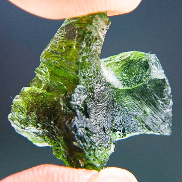 Moldavite with CERTIFICATE - Intensive green