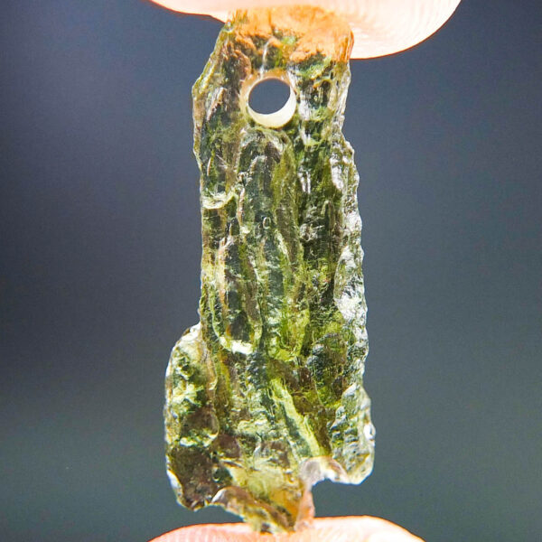 Certified Drilled Moldavite - Pendant - quality A+