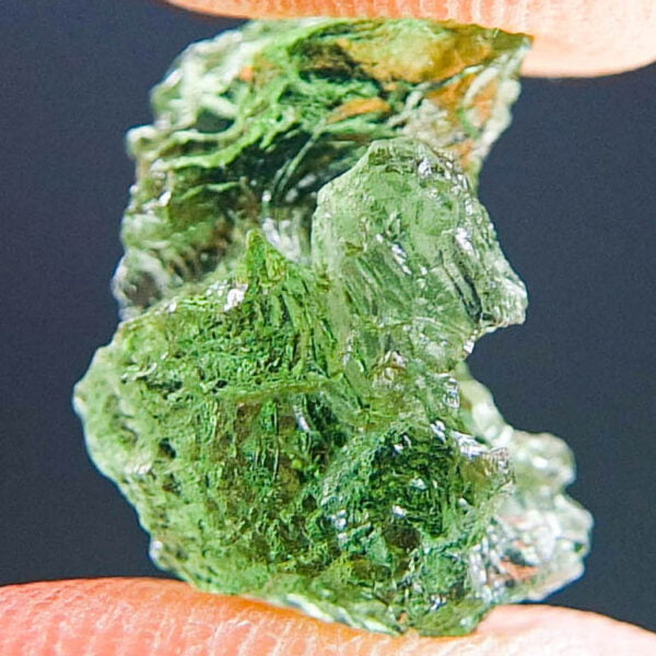 Moldavite with CERTIFICATE - Poison green color - quality A+/++
