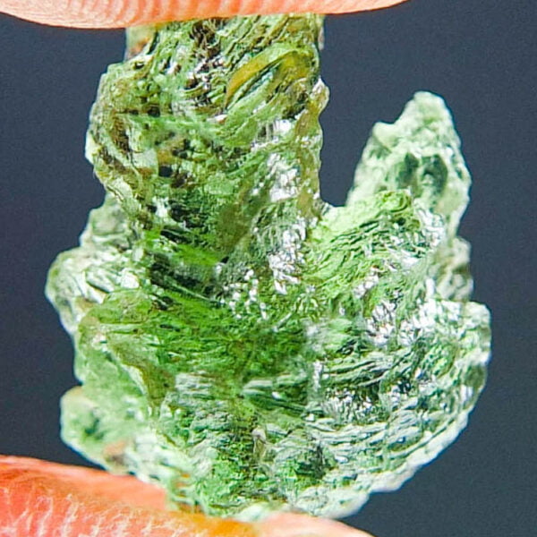 Moldavite with CERTIFICATE - Poison green color - quality A+/++