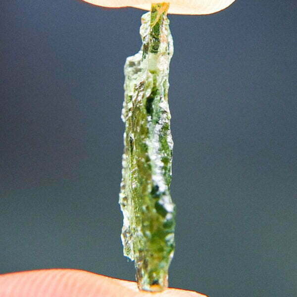 Drilled Moldavite - Pendant - Very Glossy - RARE with CERTIFICATE