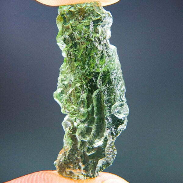 Excellent Moldavite with CERTIFICATE - Vibrant green