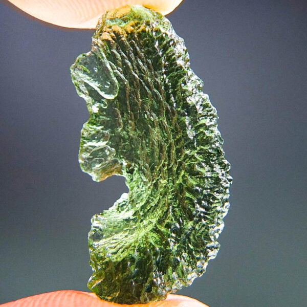 Moldavite with CERTIFICATE - Vibrant green - Glossy - quality A+