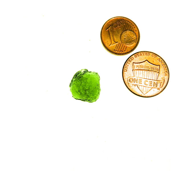 Intensive green Moldavite with CERTIFICATE
