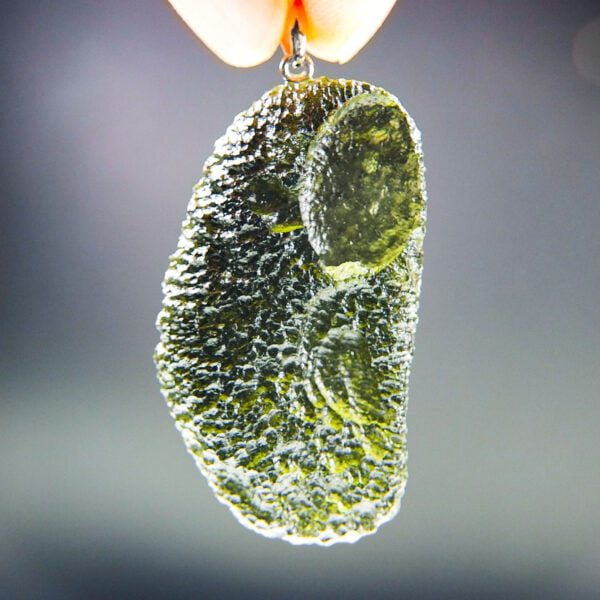 Big Moldavite pendant with CERTIFICATE - Shiny