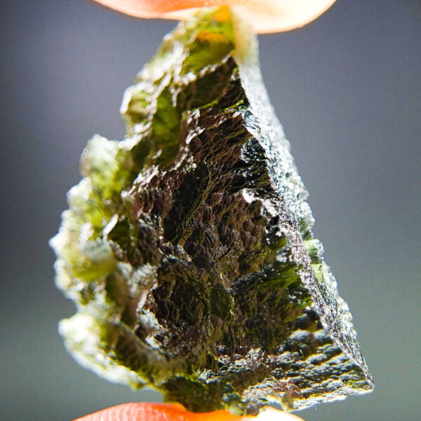 Moldavite with CERTIFICATE - Elipsoid - natural fragment shape - quality A+