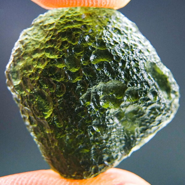 Moldavite with CERTIFICATE with open bubble