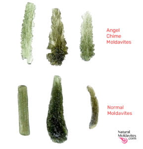 Angel chime moldavites vs normal moldavites
