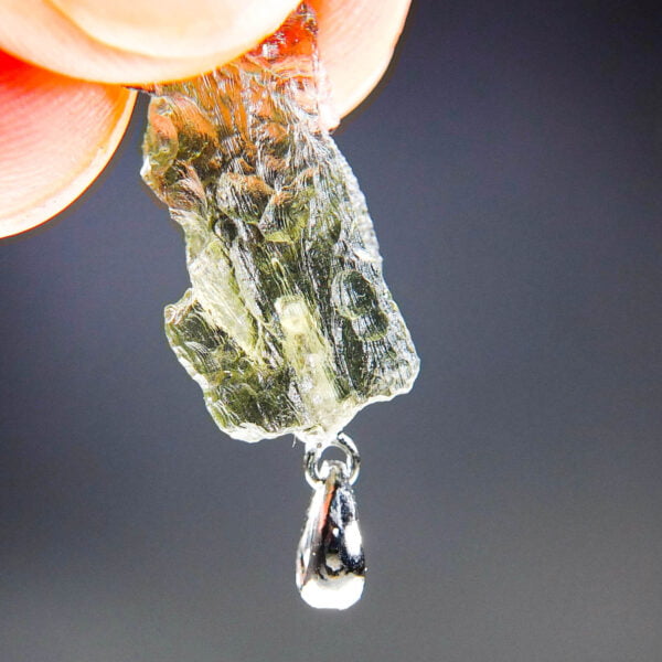 Moldavite pendant with CERTIFICATE - quality A+