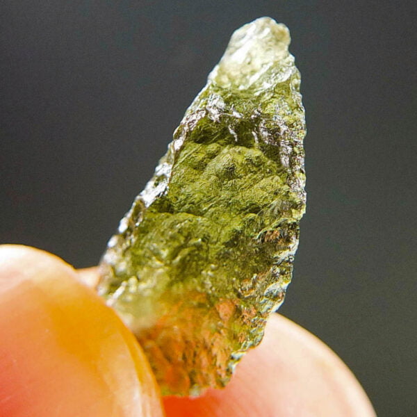 Drilled Moldavite with CERTIFICATE