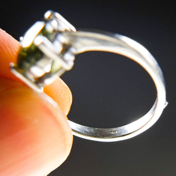 Moldavite silver Ring - Certified