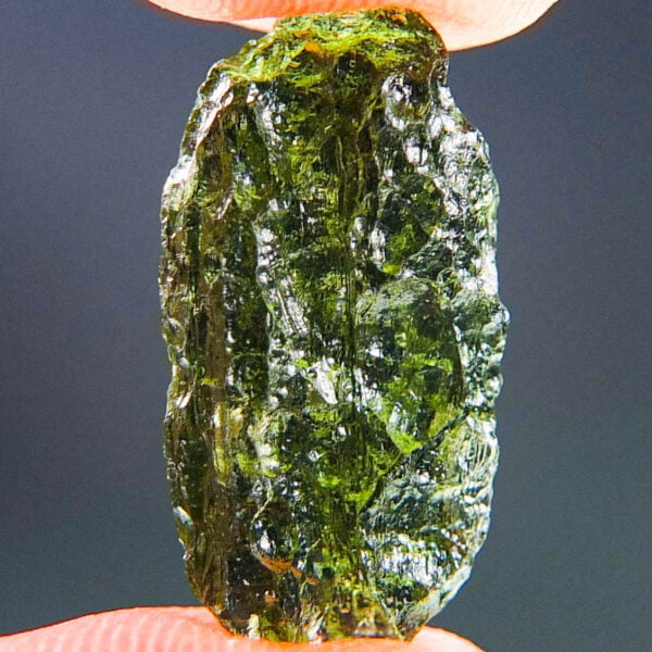 Moldavite - Very Glossy - RARE - with CERTIFICATE