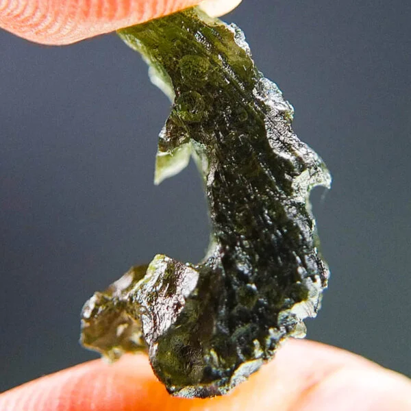 Moldavite - Uncommon shape - Certified