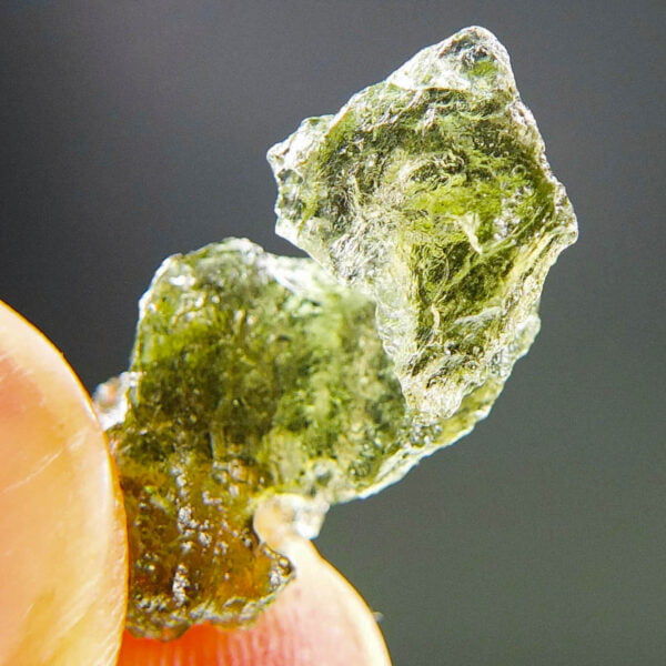 Moldavite with CERTIFICATE - Uncommon shape - Shiny