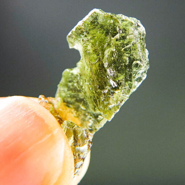 Moldavite with CERTIFICATE - Uncommon shape - Shiny