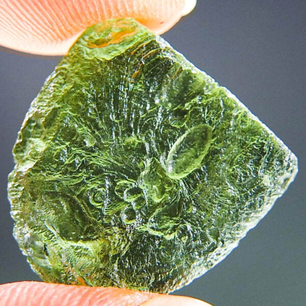 Moldavite with CERTIFICATE - Elipsoid - natural fragment shape