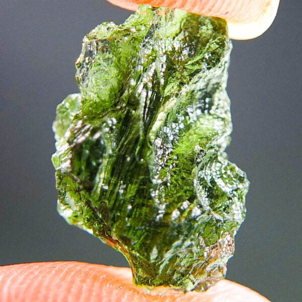 Certified Moldavite - beautiful green color - quality A+/++