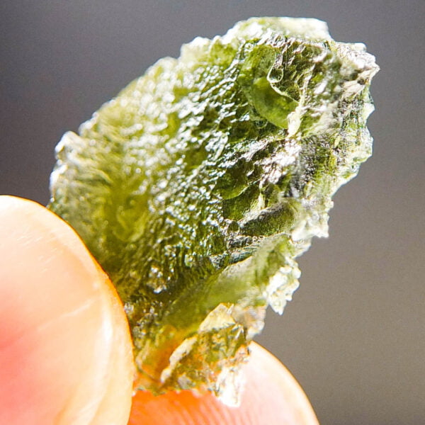 Moldavite with CERTIFICATE - Uncommon shape - quality A+