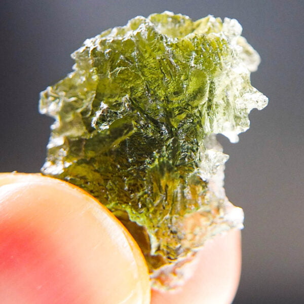 Moldavite with CERTIFICATE - Uncommon shape - quality A+