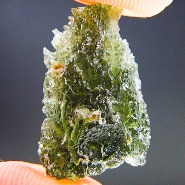 Certified Moldavite with rest of clay - quality A+