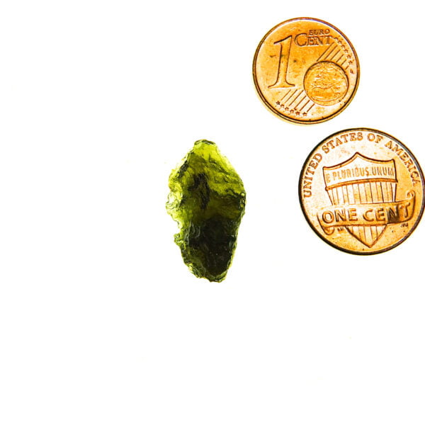 Certified Moldavite with uncommon brown color