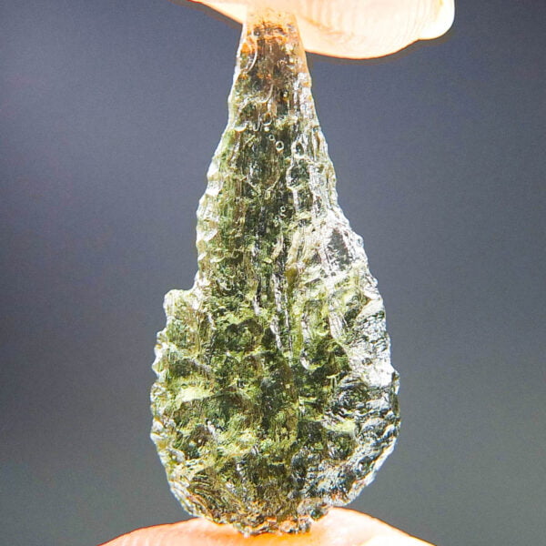 Rare Moldavite with CERTIFICATE - Perfect Drop shape