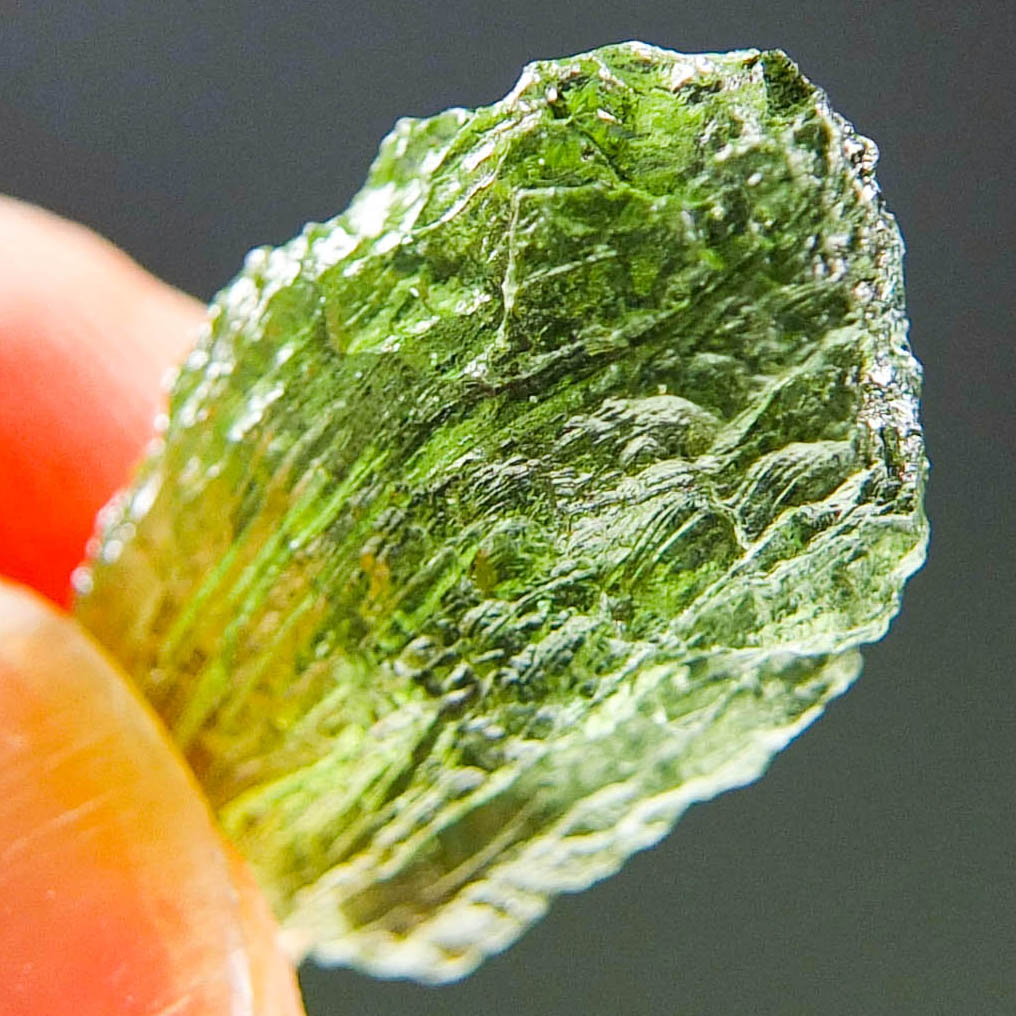 Vibrant green Moldavite Pendant with CERTIFICATE