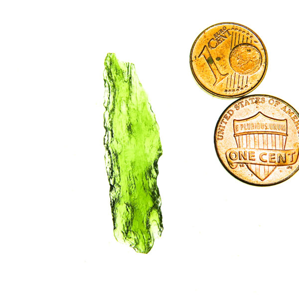 1.6" long Angel Chime Moldavite - Certified