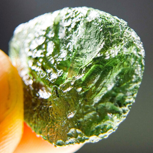 Vibrant green Glossy Moldavite with CERTIFICATE - quality A+