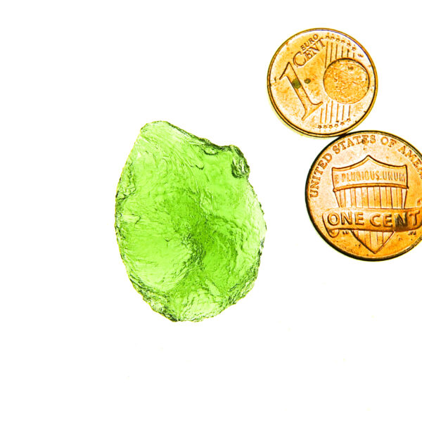 Vibrant green Glossy Moldavite with CERTIFICATE - quality A+