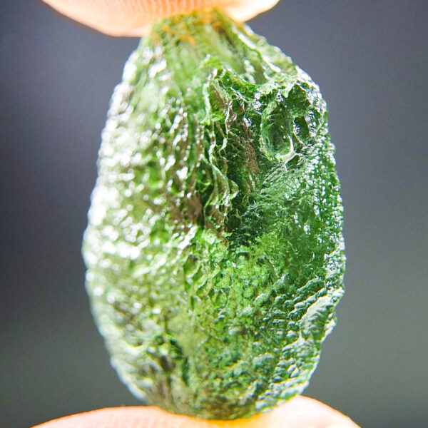 Vibrant green Glossy Moldavite with CERTIFICATE - quality A+