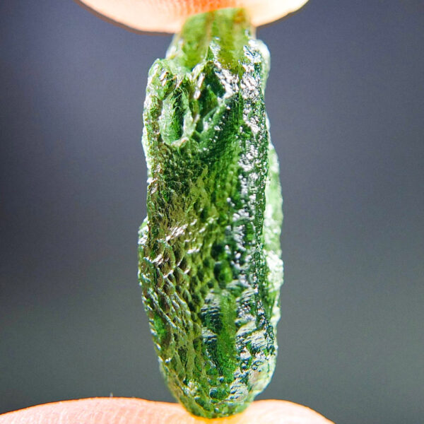 Vibrant green Glossy Moldavite with CERTIFICATE - quality A+