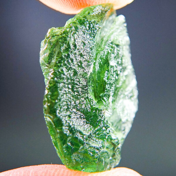Vibrant green Glossy Moldavite with CERTIFICATE - quality A+