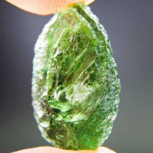 Vibrant green Glossy Moldavite with CERTIFICATE - quality A+